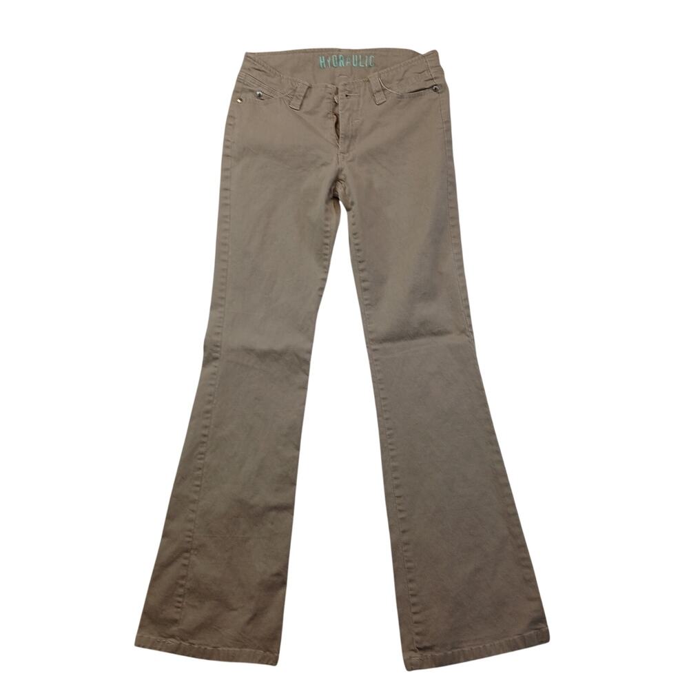 Hydraulic Vintage Flare Leg Jeans 3 Tan Beige Low Mid Rise Bootcut Pants